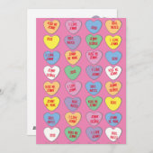 Snoep maakt aangepaste berichten warm, Valentijn p Feestdagenkaart (Voorkant / Achterkant)