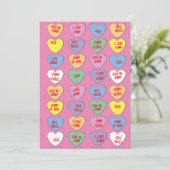 Snoep maakt aangepaste berichten warm, Valentijn p Feestdagenkaart (Staand voorkant)