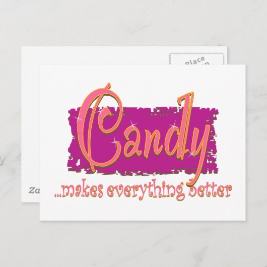 Snoep maakt alles beter briefkaart (Voorkant / Achterkant)