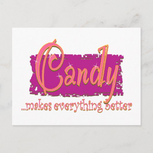 Snoep maakt alles beter briefkaart (Voorkant)