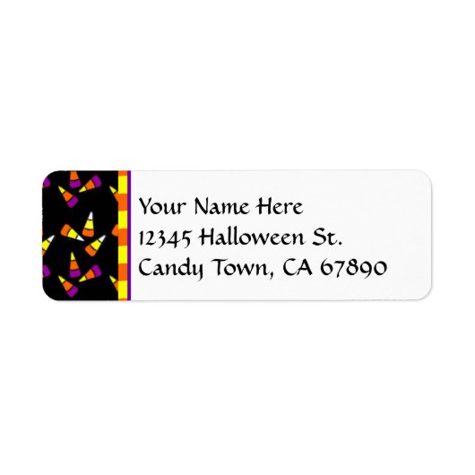 Snoep Mais Halloween Aangepaste Adreslabels Etiket (Voorkant)