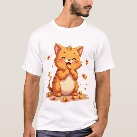Snoep Mais Kat Aanval T-shirt (Voorkant)