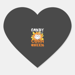Snoep Mais Koningin Halloween Geest Vleermuizen Sp Hart Sticker