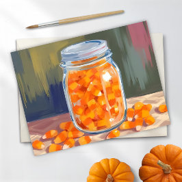 Snoep Mais Pot | Gelukkig Halloween  Feestdagenkaart