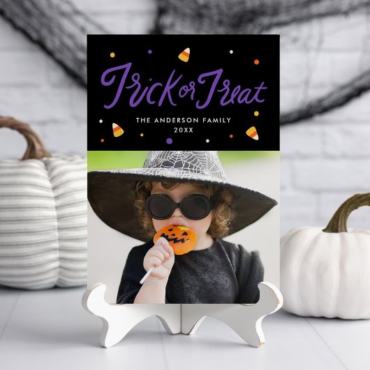 Snoep Mais Trick or Treat Halloween Fotokaart