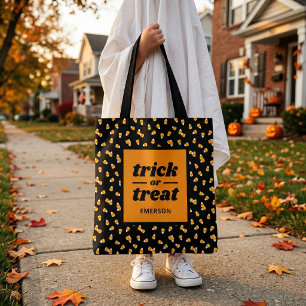 Snoep Mais Trick or Treat Persoonlijke Halloween Tote Bag
