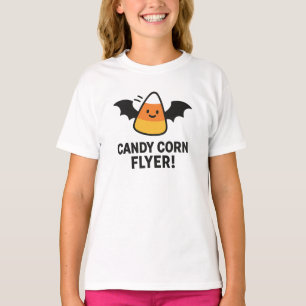 Snoep Mais Vlieger Cute Halloween Vleermuis Ontwer T-shirt