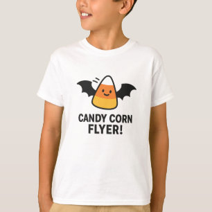 Snoep Mais Vlieger Cute Halloween Vleermuis Ontwer T-shirt
