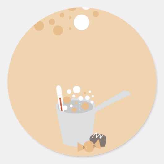 snoep maken kookpotchocolade uit mijn keuken ronde sticker (Voorkant)