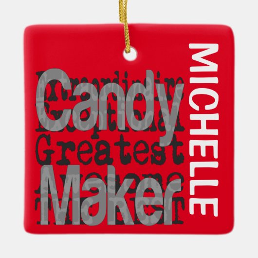 Snoep Maker Extraordinaire CUSTOM Keramisch Ornament (Voorkant)