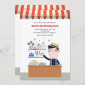 Snoep Man Birthday Party Invitations Kaart (Voorkant / Achterkant)