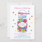 Snoep Mason Jar Sweet Sixteen Uitnodiging (Voorkant)