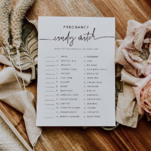 Snoep Match Party Game Baby shower Activiteit Kaar Kaart