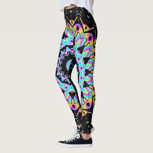 Snoep met dampgolfkleur mandala leggings (Links)