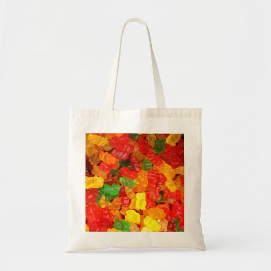 snoep met een schattig voetstuk voor regenboog Gum Tote Bag (Voorkant)