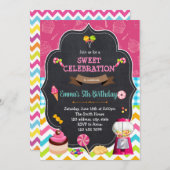 Snoep met een uitnodiging voor het vieren van de v (Voorkant / Achterkant)