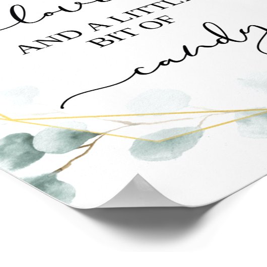 Snoep met eucalyptus Weddenschap Poster (Hoek)