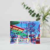 Snoep met gekleurde kuststrook briefkaart (Staand voorkant)