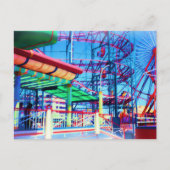 Snoep met gekleurde  kuststrook briefkaart (Voorkant)