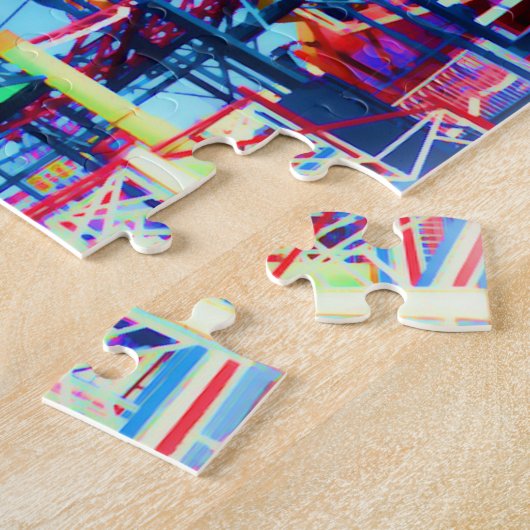 Snoep met gekleurde  kuststrook legpuzzel (Zijkant)