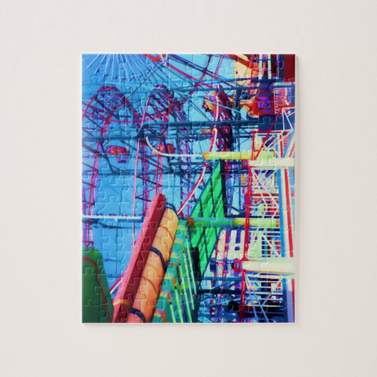 Snoep met gekleurde  kuststrook legpuzzel (Verticaal)