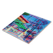 Snoep met gekleurde  kuststrook tegeltje (Zijkant)