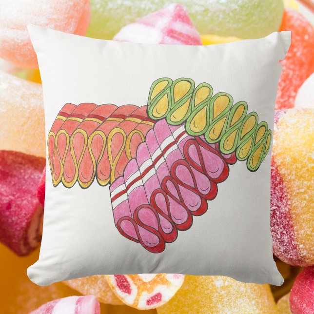 Snoep met kerst met ouderdomsgetrouwe kerst kussen (Ribbon Candy Pillow)
