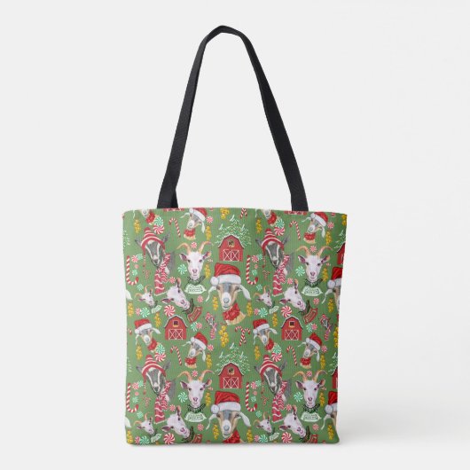 Snoep met kerstcadeautjes en tandelaars tote bag (Achterkant)