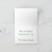 Snoep met kerstkaart feestdagen kaart (Binnen)