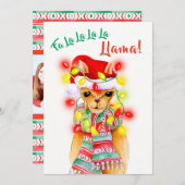 Snoep met kerstmis, rode streep, twee foto feestdagenkaart (Voorkant / Achterkant)