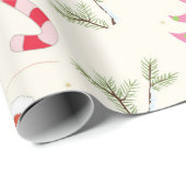 Snoep met kerstpatroontjes cadeaupapier (Rol Hoek)