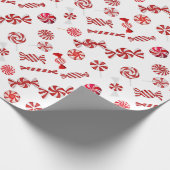 Snoep met kerstpeppermint cadeaupapier (Hoek)