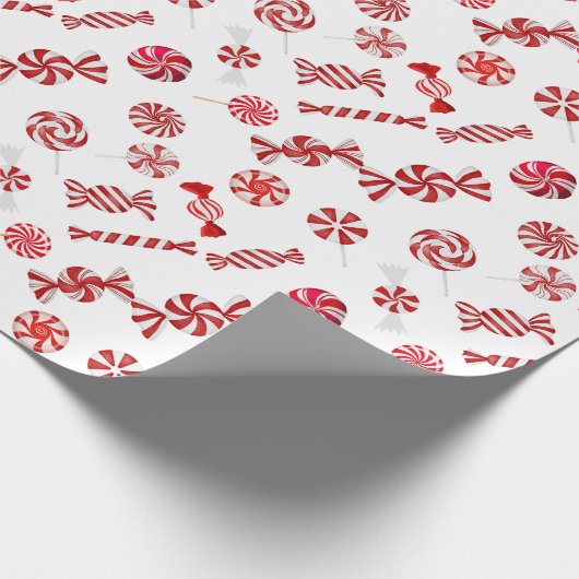 Snoep met kerstpeppermint cadeaupapier (Hoek)