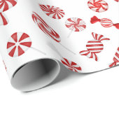 Snoep met kerstpeppermint cadeaupapier (Rol Hoek)