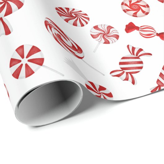 Snoep met kerstpeppermint cadeaupapier (Rol Hoek)