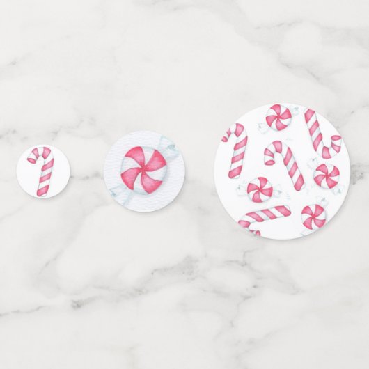 Snoep met kerstpeppermint confetti (Achterkanten)