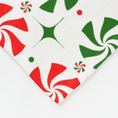 Snoep met kerstpeppermint fleece deken (Hoek)