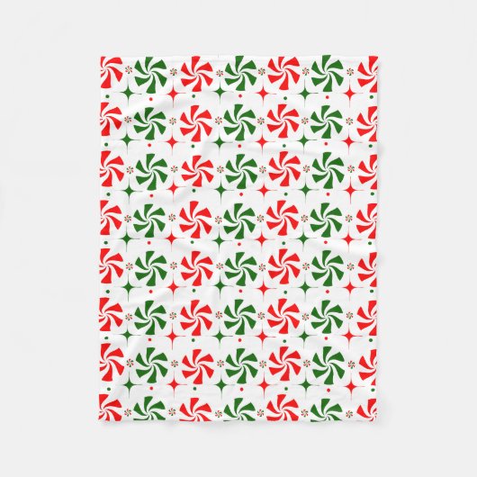 Snoep met kerstpeppermint fleece deken (Voorkant)