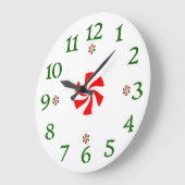 Snoep met kerstpeppermint grote klok (Hoek)