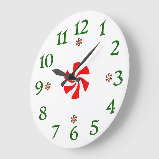 Snoep met kerstpeppermint grote klok (Hoek)