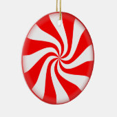 Snoep met kerstpeppermint keramisch ornament (Rechts)
