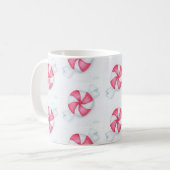 Snoep met kerstpeppermint koffiemok (Voorkant links)