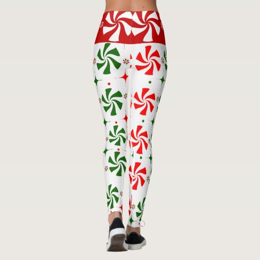 Snoep met kerstpeppermint leggings (Achterkant)
