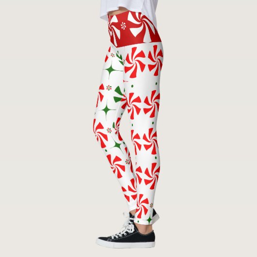 Snoep met kerstpeppermint leggings (Links)