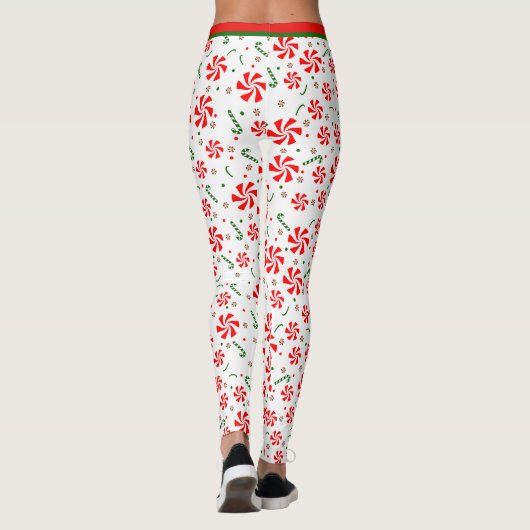 Snoep met kerstpeppermint leggings (Achterkant)