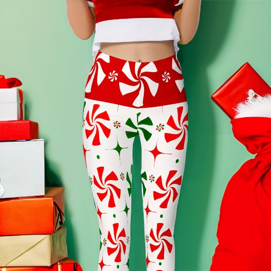 Snoep met kerstpeppermint leggings