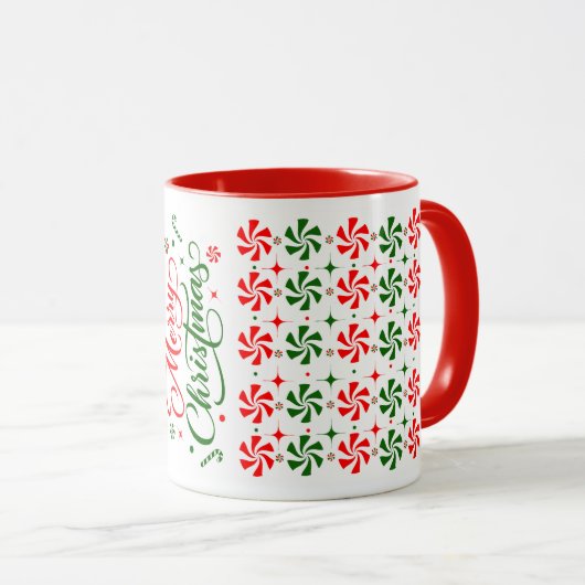 Snoep met kerstpeppermint mok (Voorkant rechts)