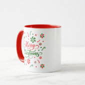 Snoep met kerstpeppermint mok (Voorkant links)