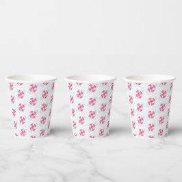 Snoep met kerstpeppermint papieren bekers