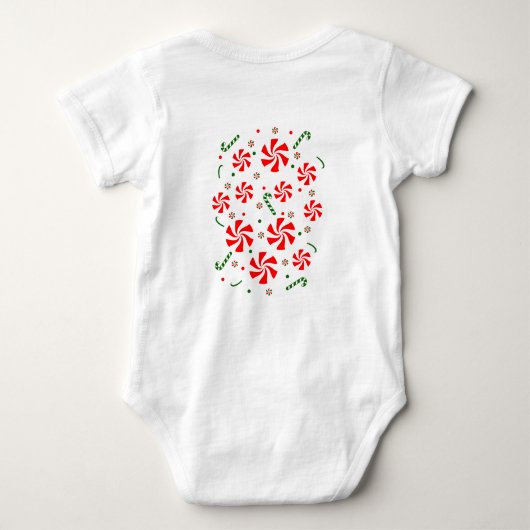 Snoep met kerstpeppermint romper (Achterkant)